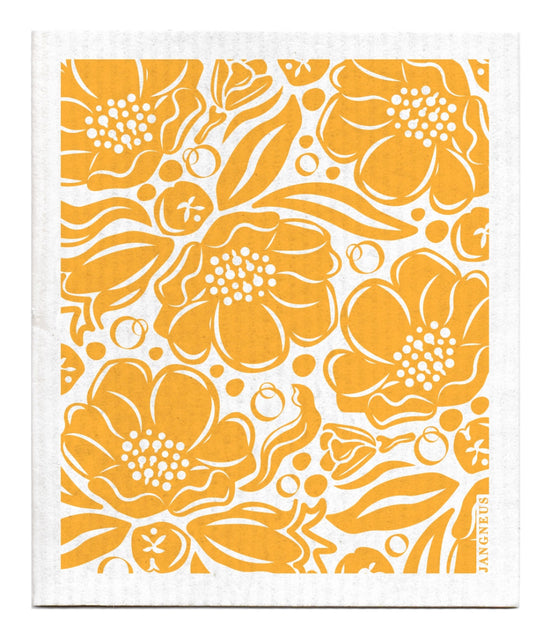 Swedish Dishcloth - Ochre Floral - Revel Boutique