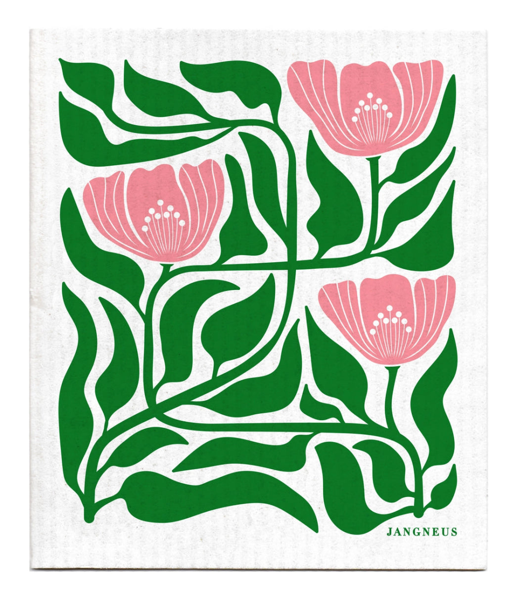 Swedish Dishcloth - Pink Flower - Revel Boutique