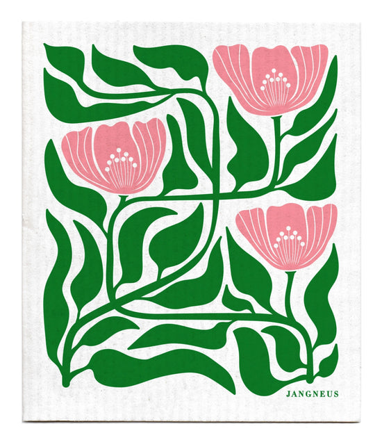 Swedish Dishcloth - Pink Flower - Revel Boutique