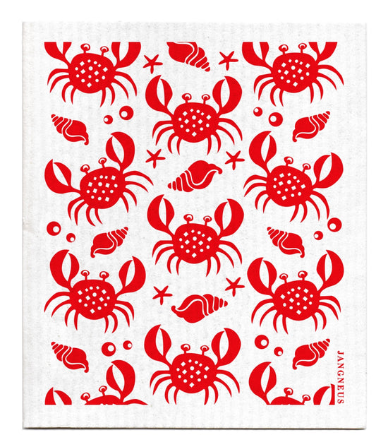 Swedish Dishcloth - Red Crabs - Revel Boutique