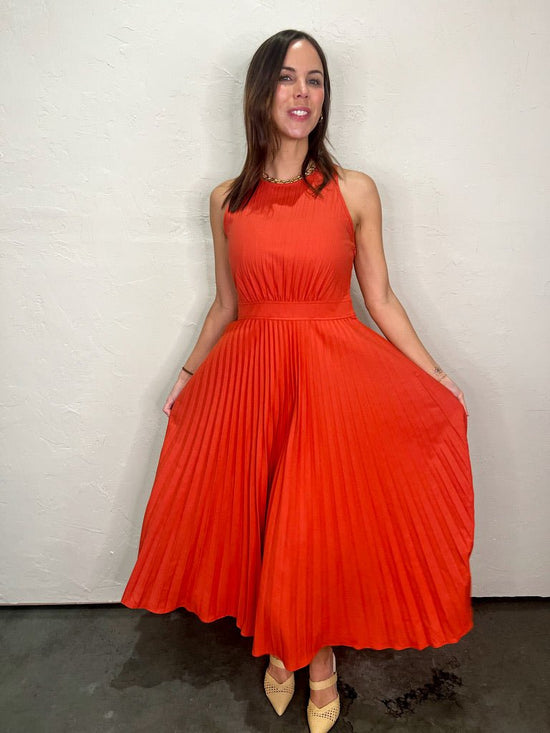Tamale Pleated Linen Dress - Revel Boutique