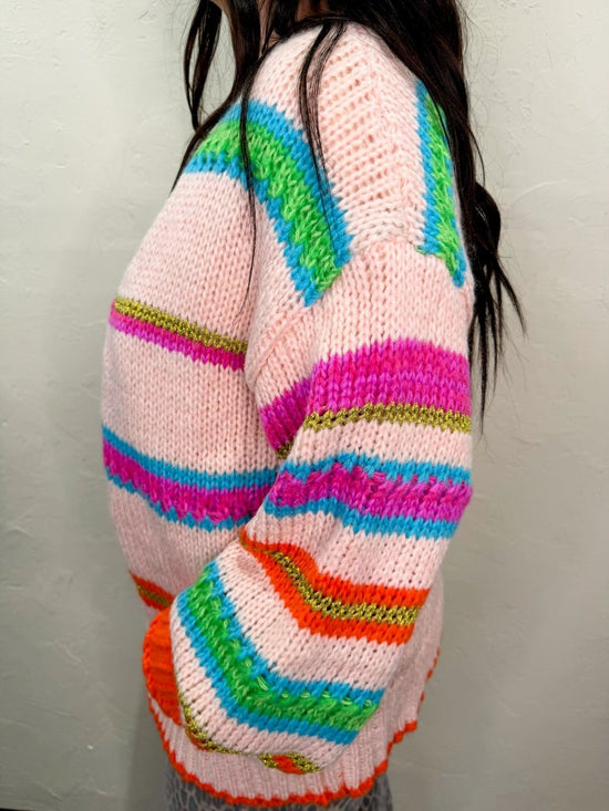 Technicolor Stripe Cardigan - Revel Boutique