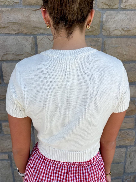 Teddy Sweater Baby Tee - Revel Boutique