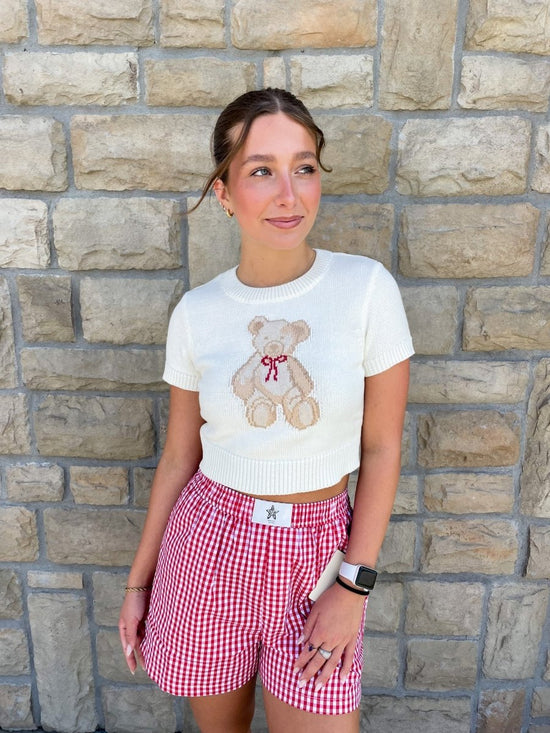 Teddy Sweater Baby Tee - Revel Boutique