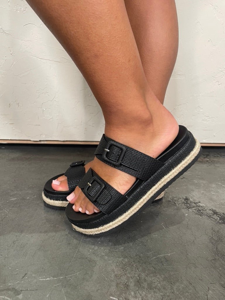 Tezza Sandal - Black - Revel Boutique