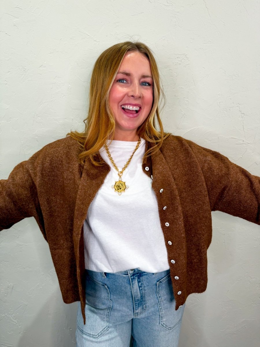 The Piper Cardigan - Brown - Revel Boutique