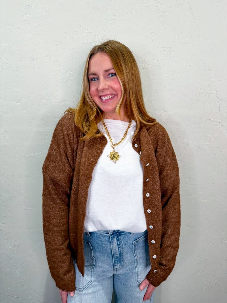 The Piper Cardigan - Brown - Revel Boutique