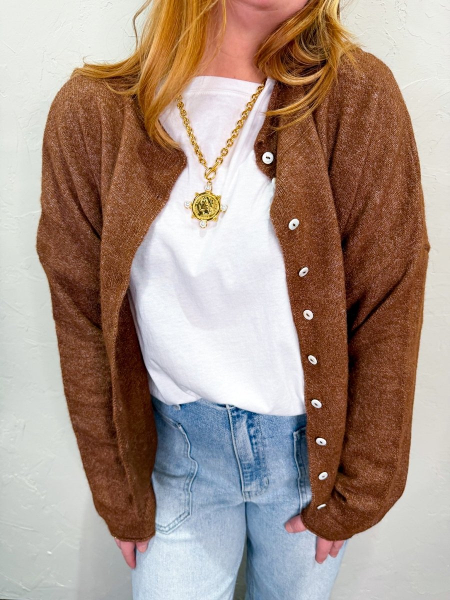 The Piper Cardigan - Brown - Revel Boutique