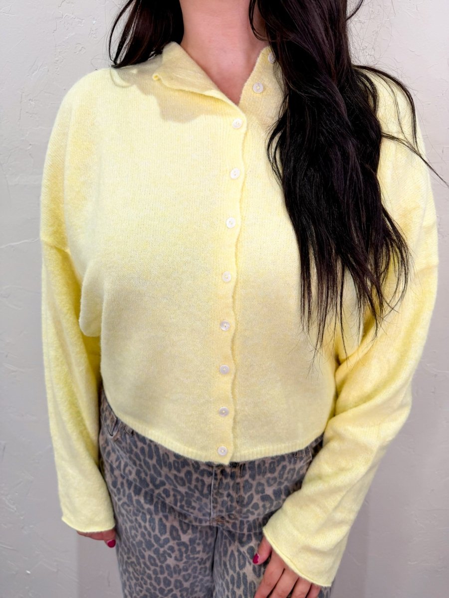 The Piper Cardigan - Butter Yellow - Revel Boutique