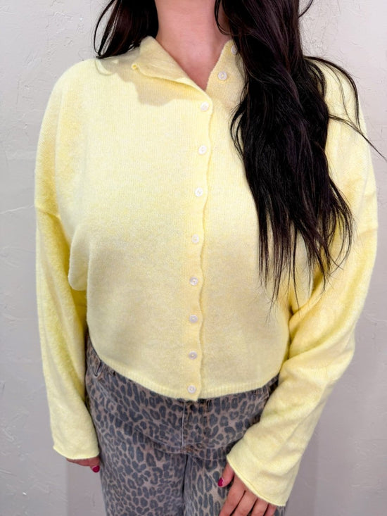 The Piper Cardigan - Butter Yellow - Revel Boutique