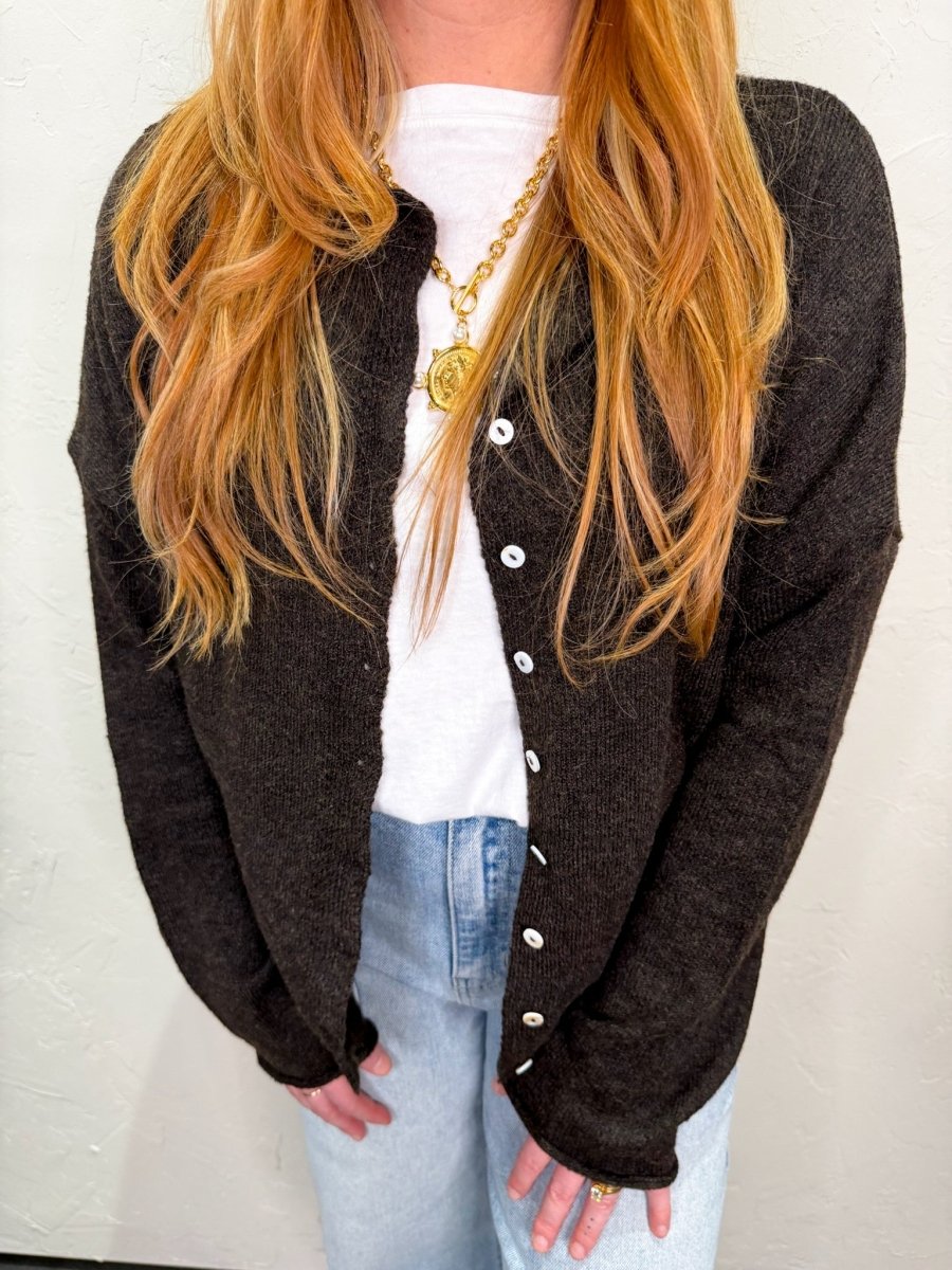 The Piper Cardigan - Chocolate - Revel Boutique