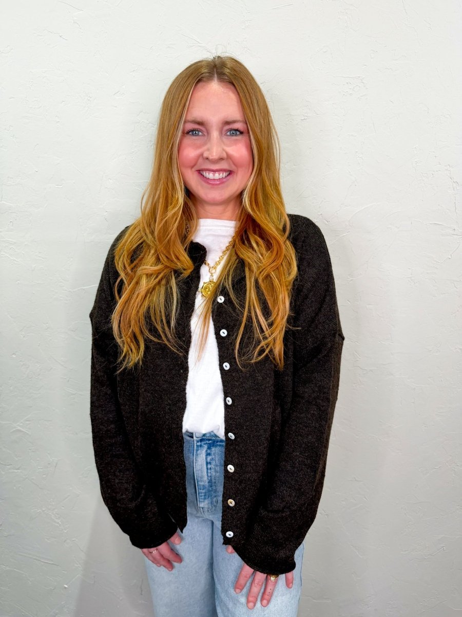 The Piper Cardigan - Chocolate - Revel Boutique