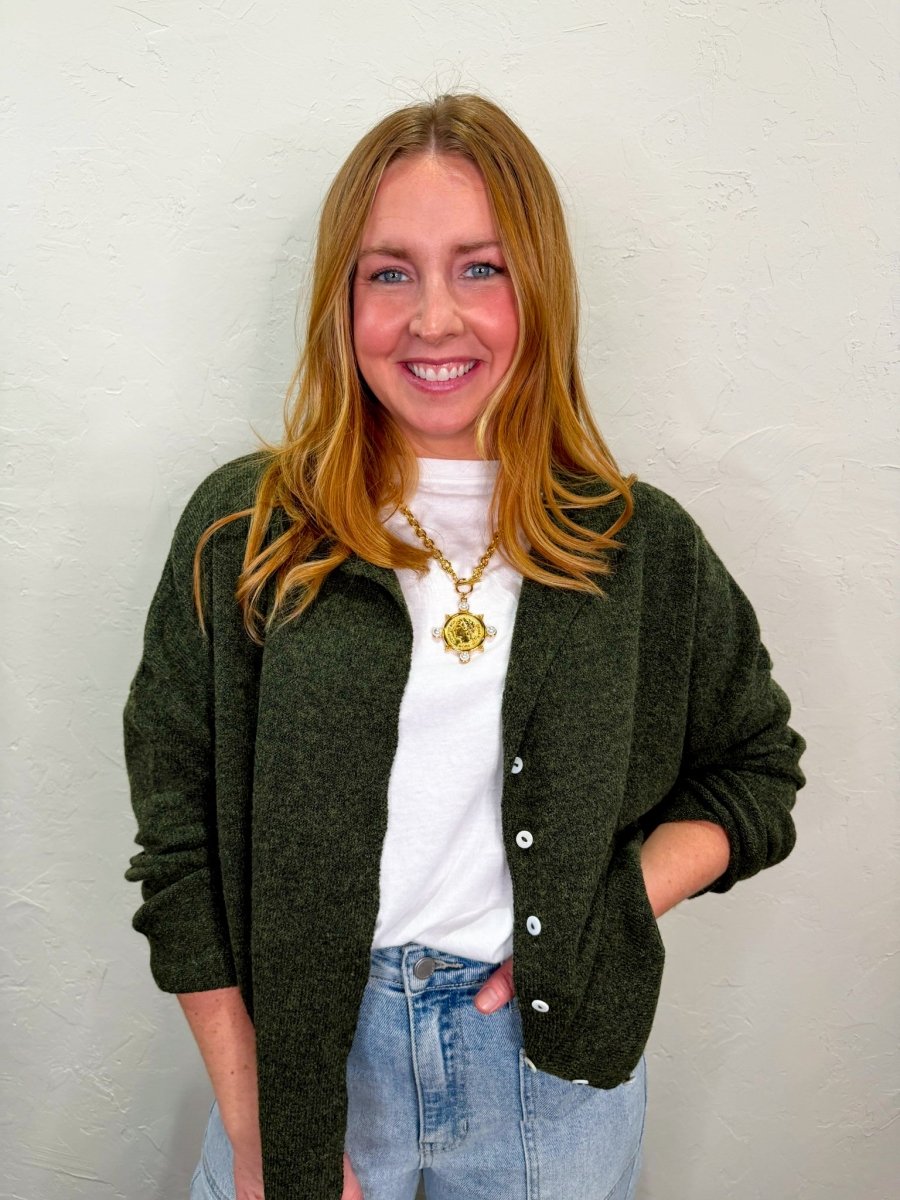 The Piper Cardigan - Hunter Green - Revel Boutique