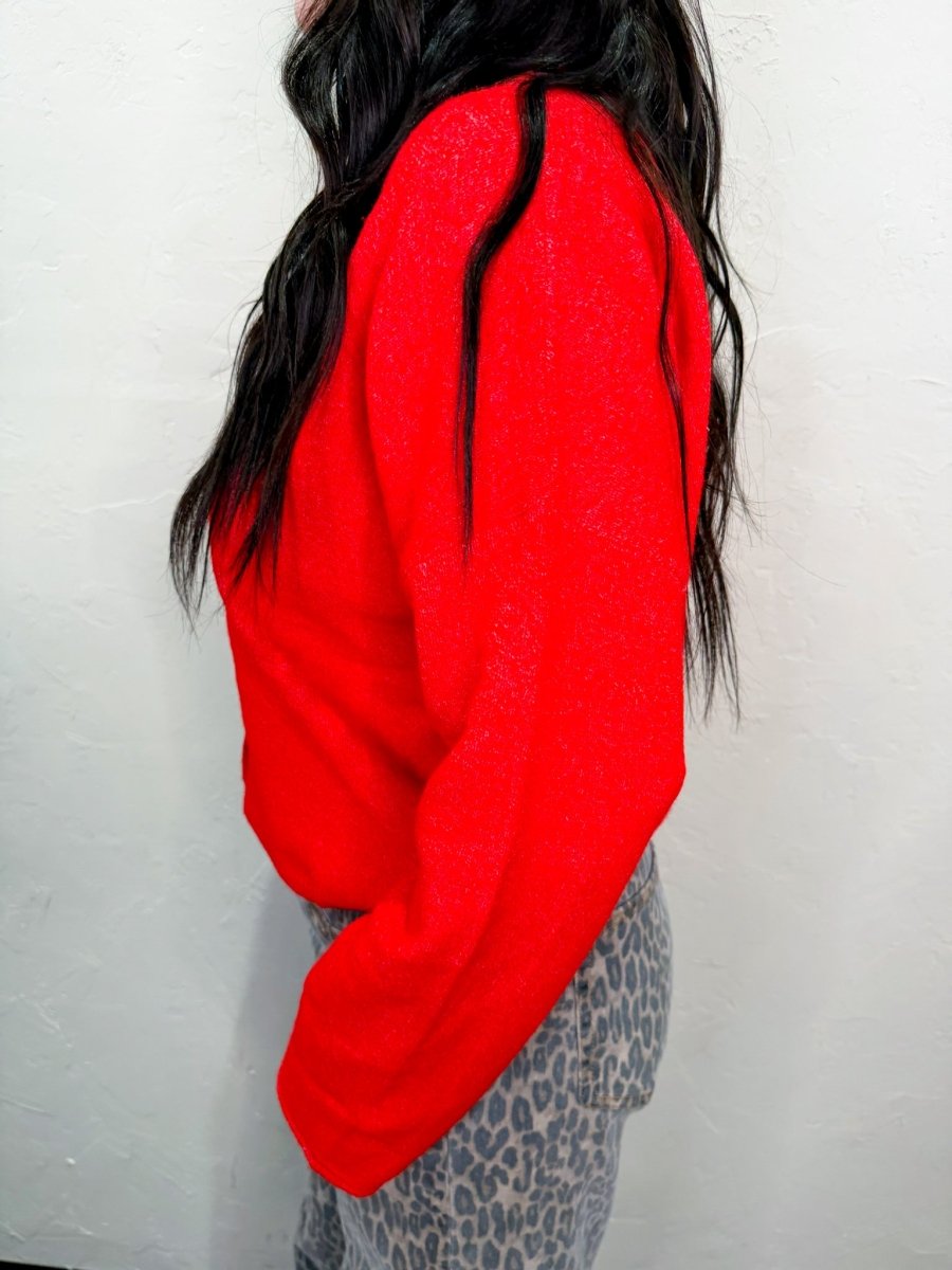 The Piper Cardigan - Red - Revel Boutique