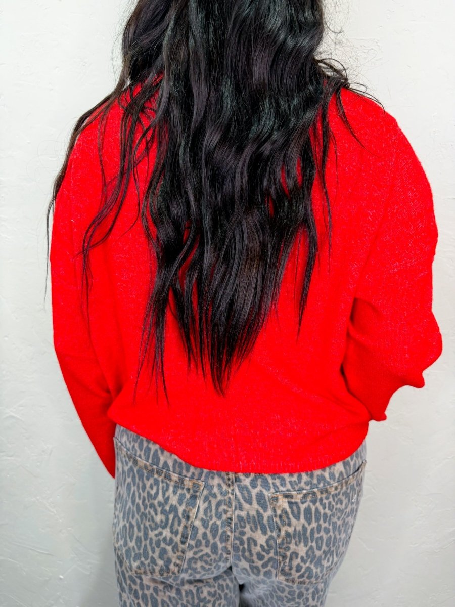 The Piper Cardigan - Red - Revel Boutique