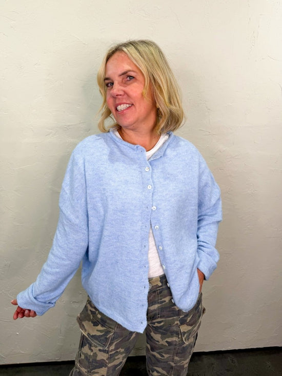 The Piper Cardigan - Sky Blue - Revel Boutique