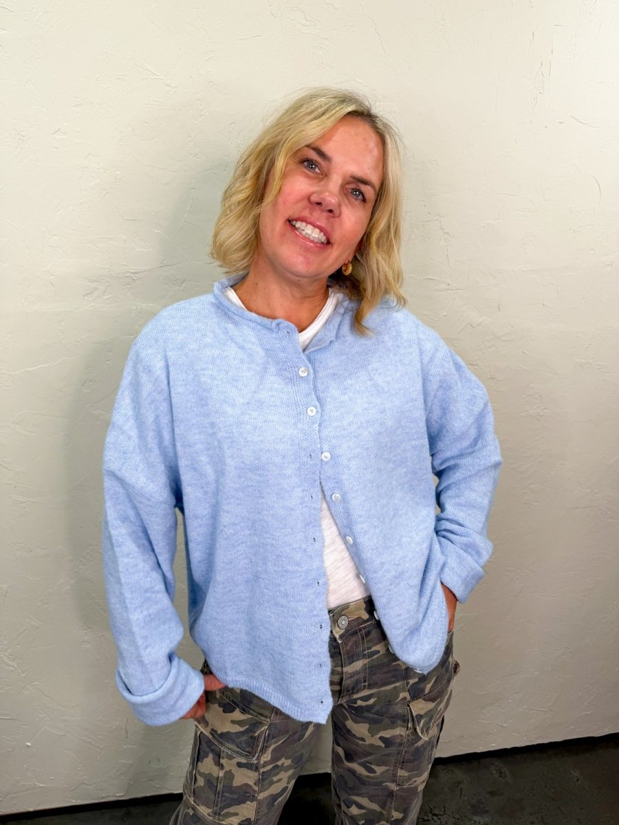 The Piper Cardigan - Sky Blue - Revel Boutique