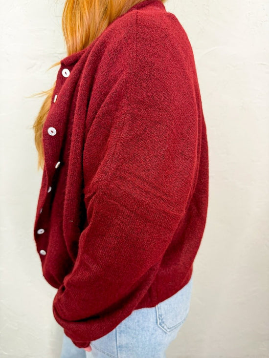 The Piper Cardigan - Wine - Revel Boutique