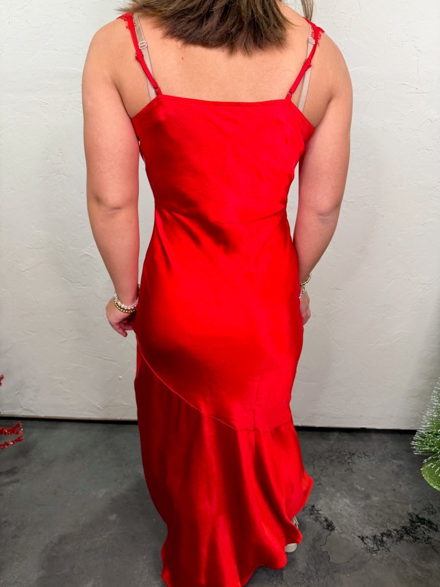 Think About Me Dress - Red - Revel Boutique