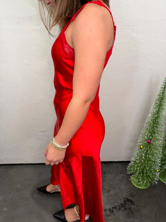 Think About Me Dress - Red - Revel Boutique