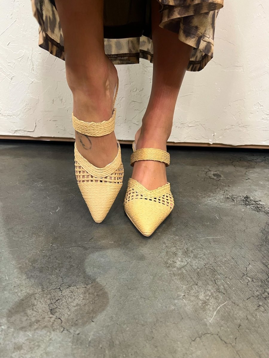 Tia Raffia Pointy - Toe Heel - Revel Boutique