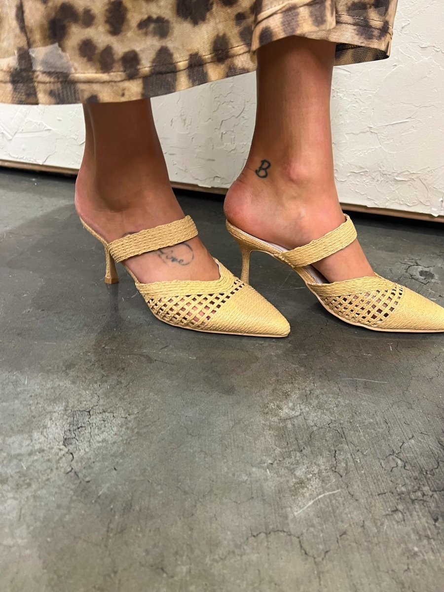 Tia Raffia Pointy - Toe Heel - Revel Boutique