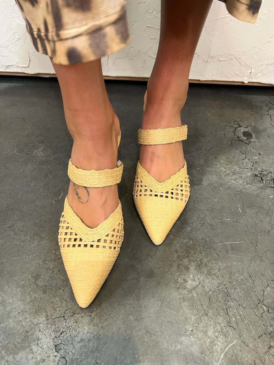 Tia Raffia Pointy - Toe Heel - Revel Boutique