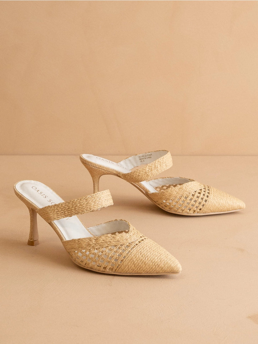 Tia Raffia Pointy - Toe Heel - Revel Boutique