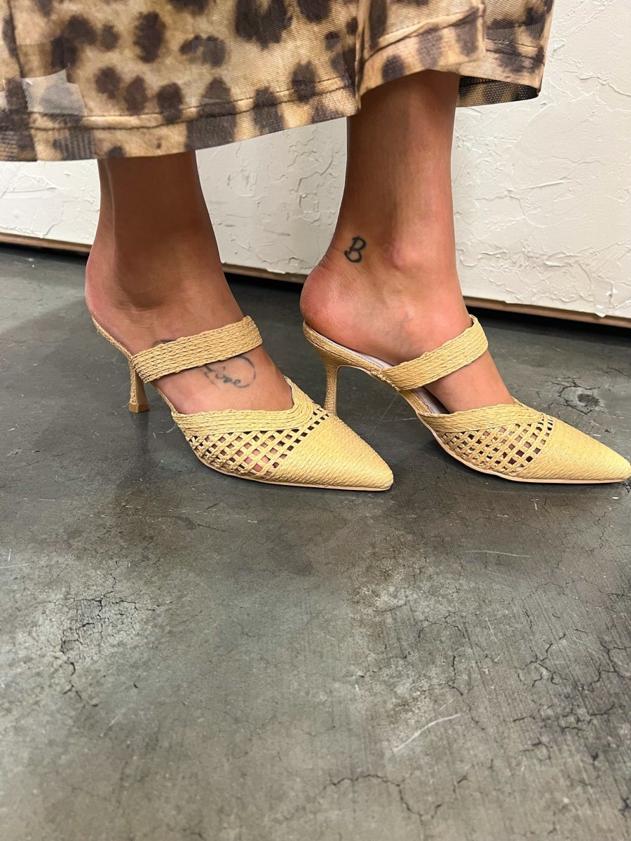 Tia Raffia Pointy - Toe Heel - Revel Boutique