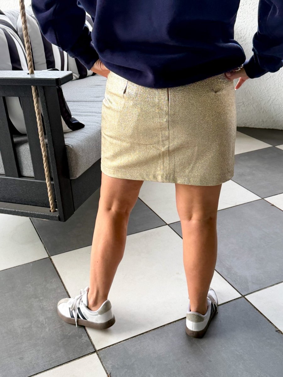 Tinsel Skirt - Gold - Revel Boutique