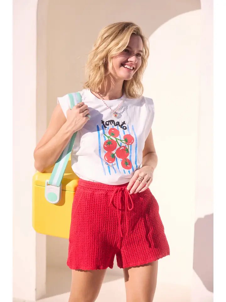 Tomato Embroidered Tee - Revel Boutique