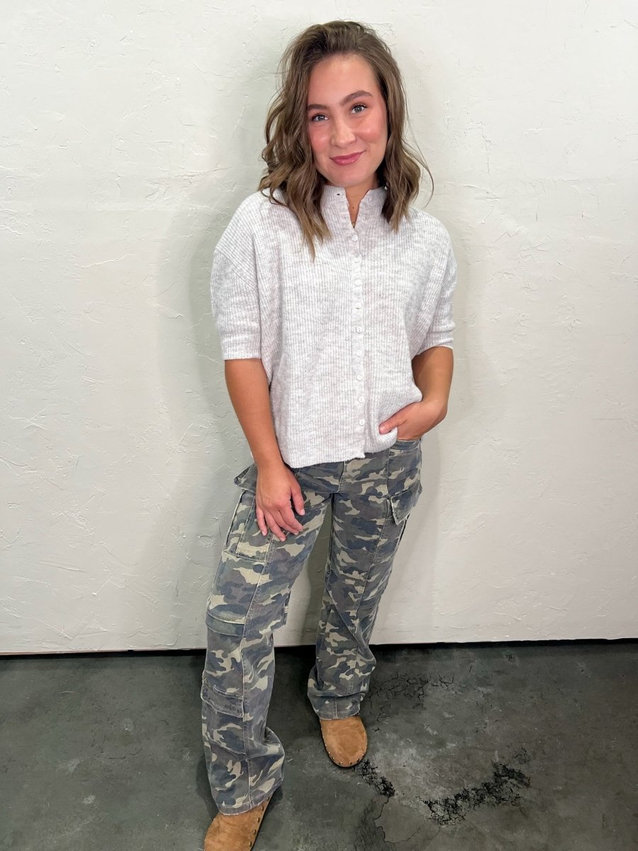 Tracey Straight Cargo - Camouflage - Revel Boutique