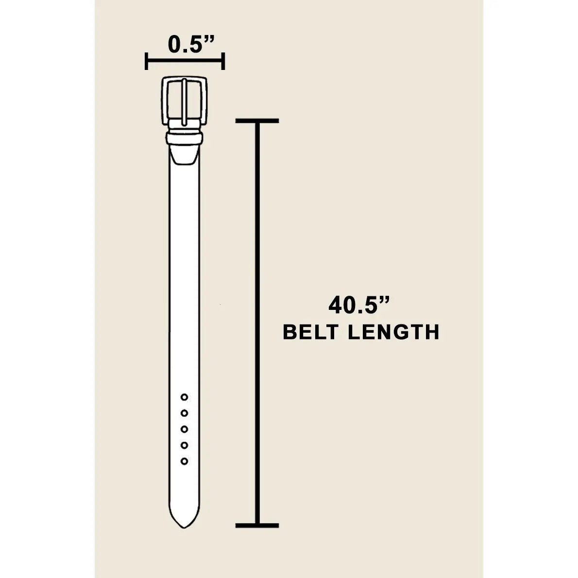 Triangle Buckle Leather Belt - Ivory - Revel Boutique