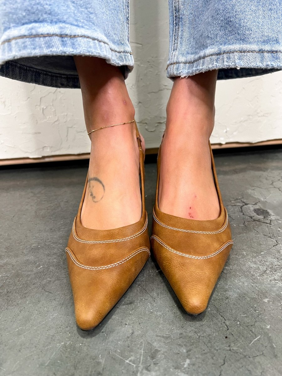 Trinee Slingback Pump - Camel - Revel Boutique