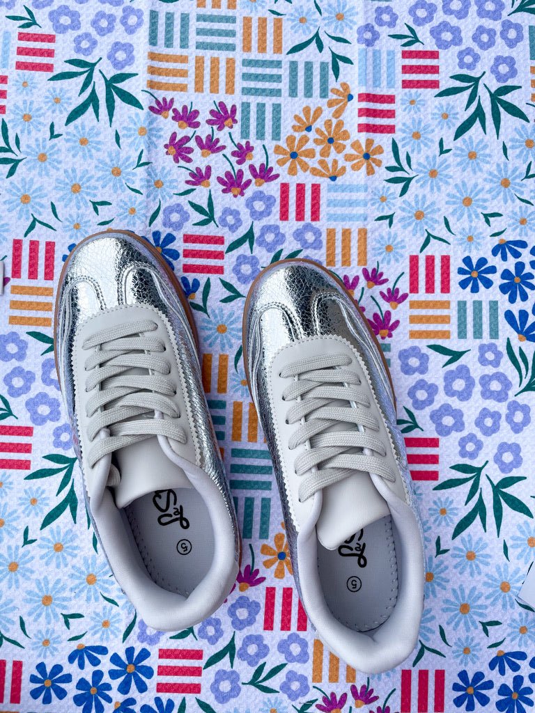 Trophy Sneaker - Silver - Revel Boutique
