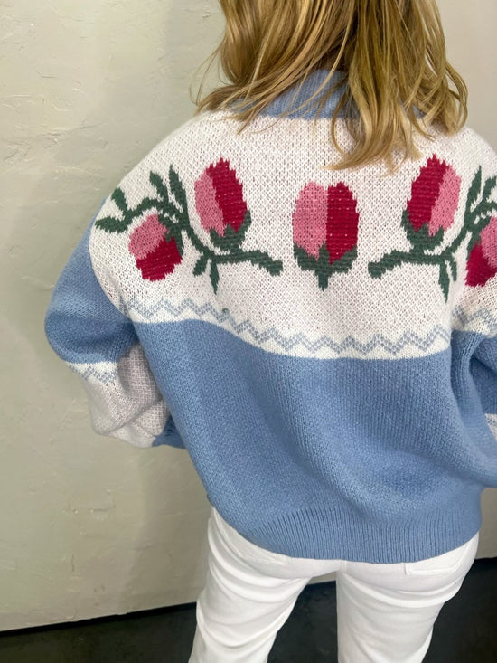 Tulip Time Sweater Jacket - Revel Boutique