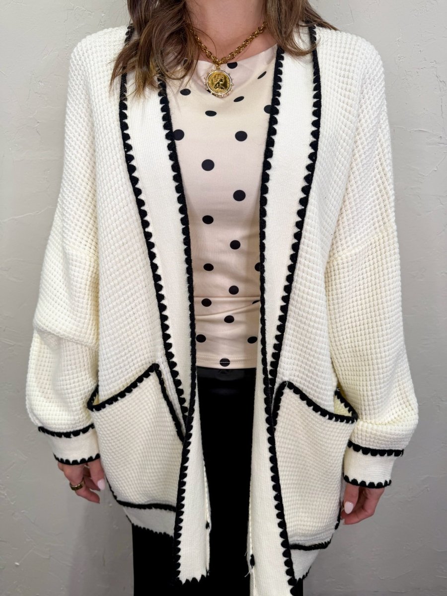 Vanilla Waffle Cardigan - Revel Boutique