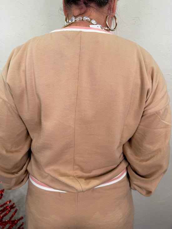 Varsity Lounge Set - Mocha - Revel Boutique