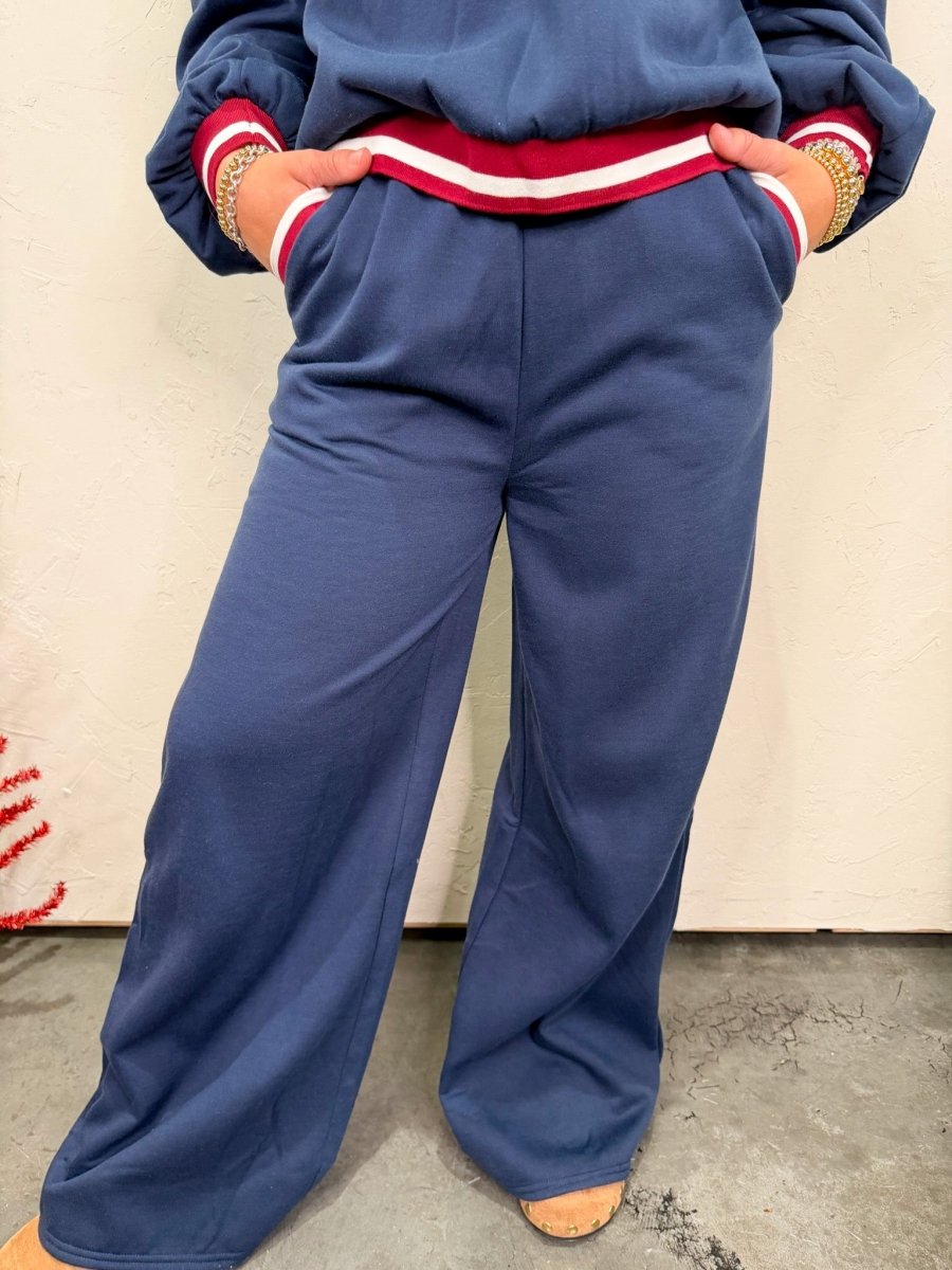 Varsity Lounge Set - Navy - Revel Boutique