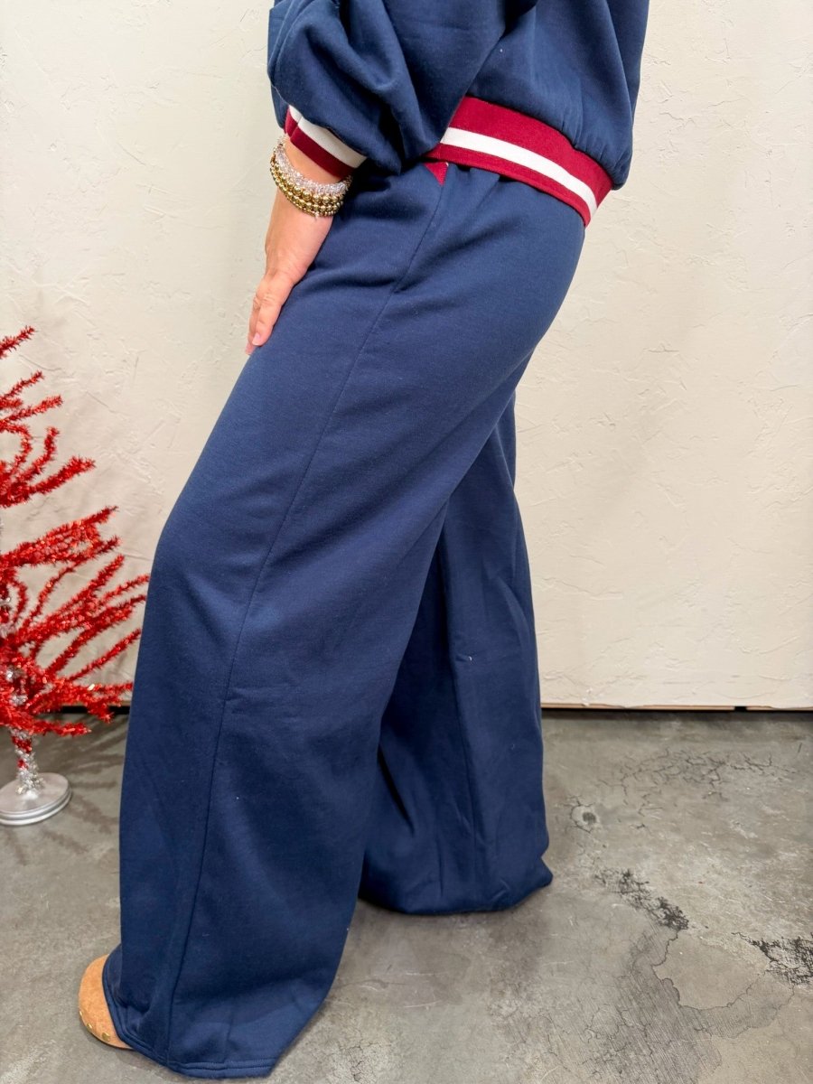 Varsity Lounge Set - Navy - Revel Boutique