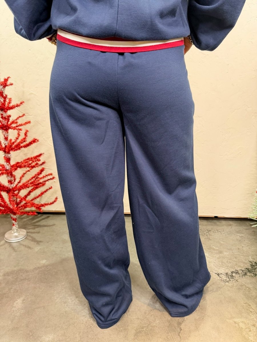 Varsity Lounge Set - Navy - Revel Boutique