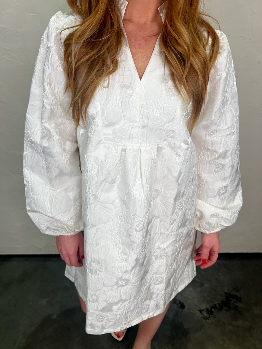 Victoria Jacquard Mini Dress - Revel Boutique