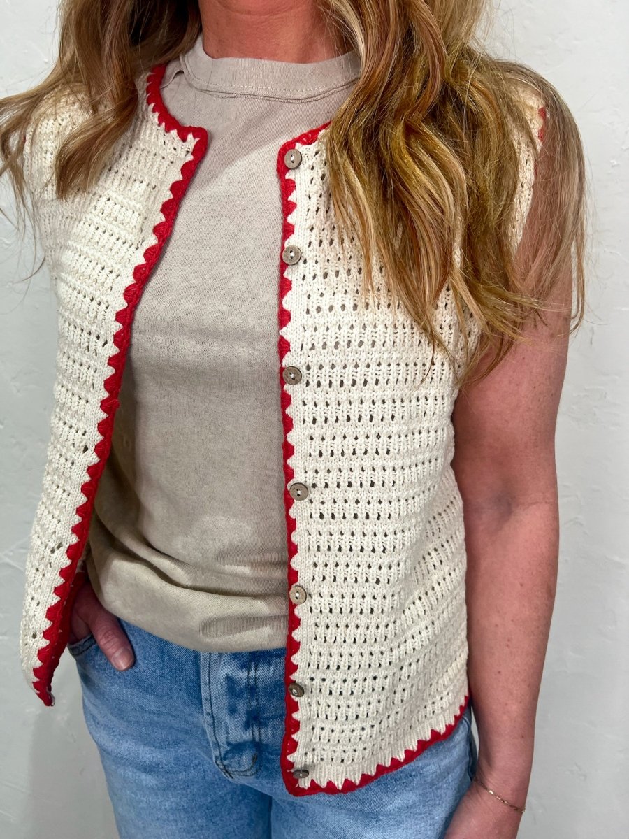 When In Rome Crochet Vest - Revel Boutique