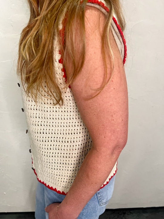 When In Rome Crochet Vest - Revel Boutique