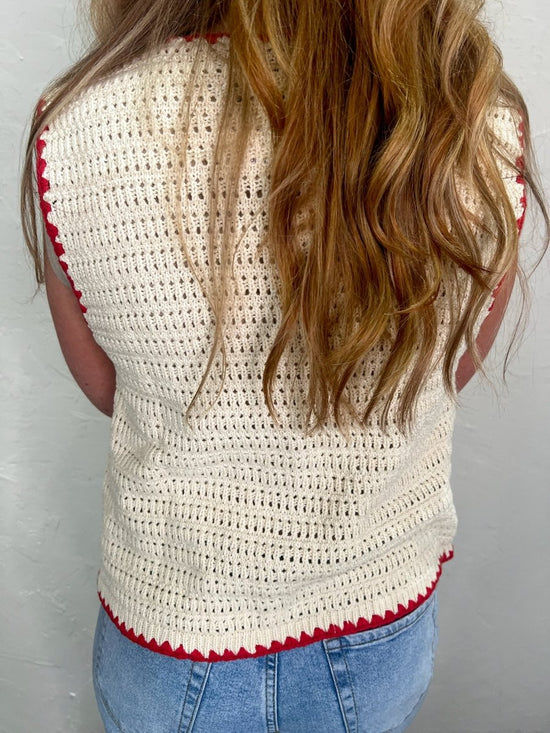 When In Rome Crochet Vest - Revel Boutique
