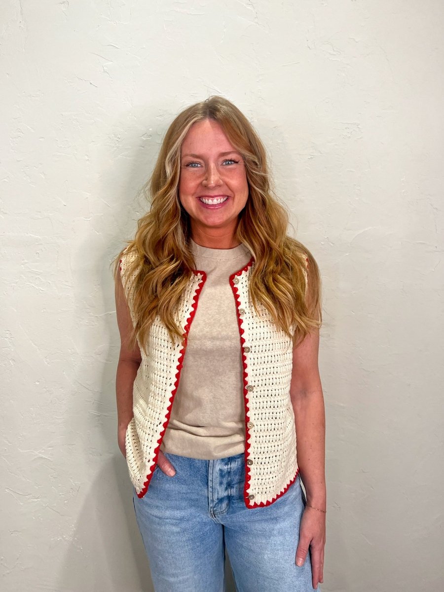 When In Rome Crochet Vest - Revel Boutique