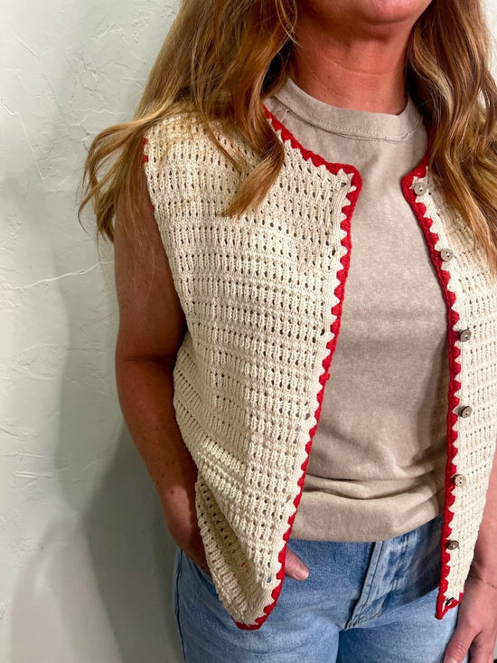 When In Rome Crochet Vest - Revel Boutique