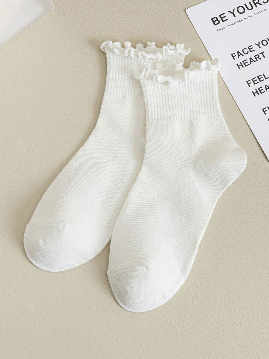 White Ruffle Socks - Revel Boutique
