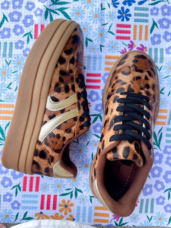 Wilding Sneaker - Leopard/Gold - Revel Boutique