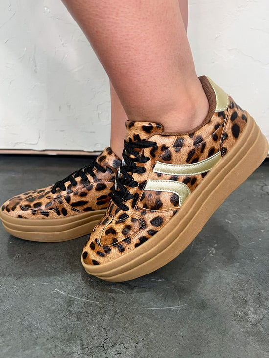 Wilding Sneaker - Leopard/Gold - Revel Boutique